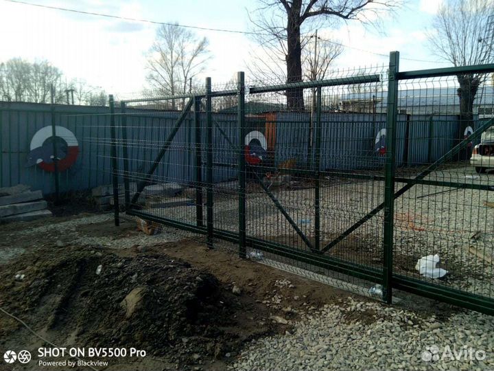 Заборы, ворота откатные, распашные, калитки