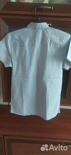Рубашка новая школьная. Цвет серый 170р Турция
