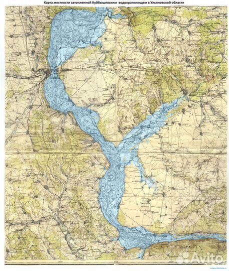 Карты до затопления Волги топографическая в Garmin