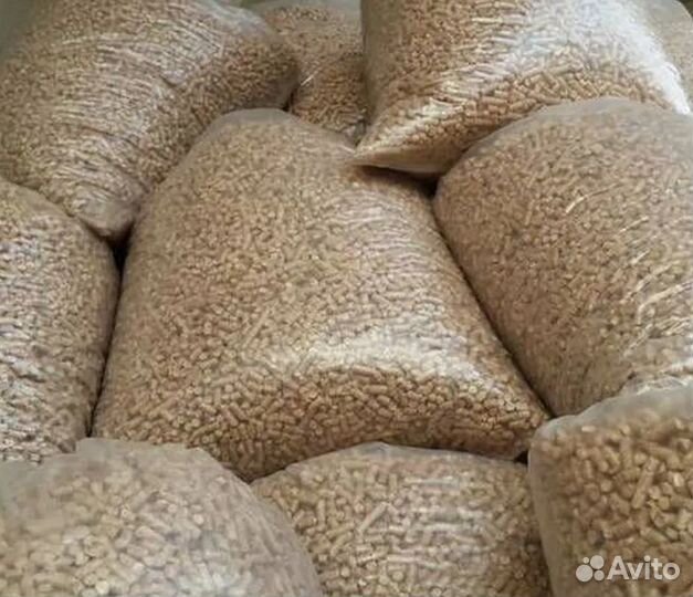 Пеллеты древесные светлые 6 и 8 мм, 1 тонна