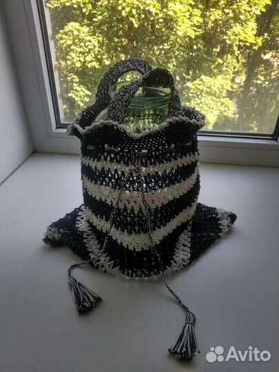 Сумка авоська вязаная