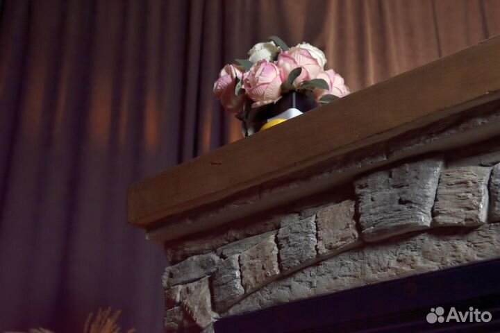 Камин Монблан.Электрокамин из искусственного камня