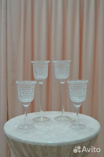 Стеклянные подсвечники