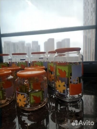 Набор стеклянных банок