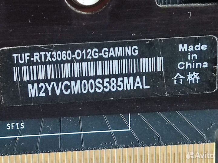 Видеокарта Asus Rtx 3060 12gb Tuf Gaming