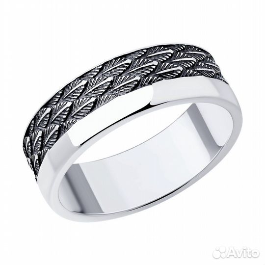 Мужское кольцо из серебра