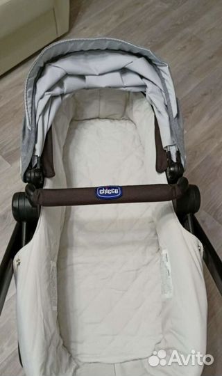 Коляска 3 в 1 chicco urban+ автолюлька+адаптер