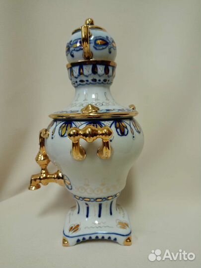 Винтажный самовар Гжель