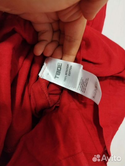 Платье красное твое хлопок