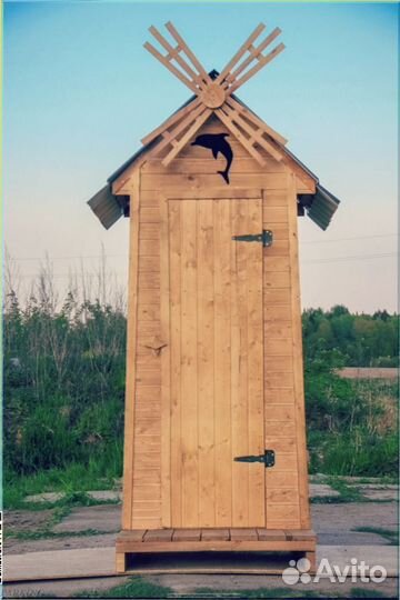 Дачный туалет деревянный USN