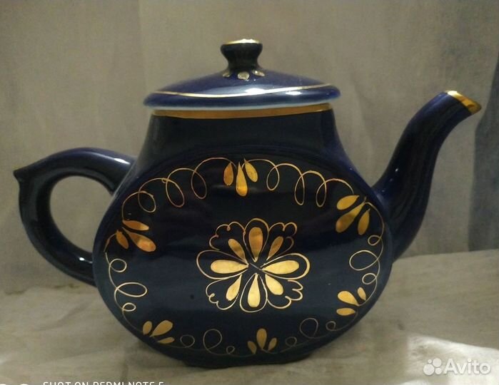 Кофейник кобальтовая синь