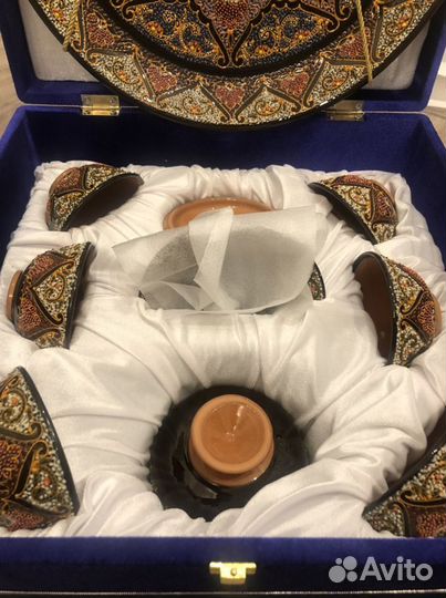 Подарочный набор посуды ручная работа в барх чемод