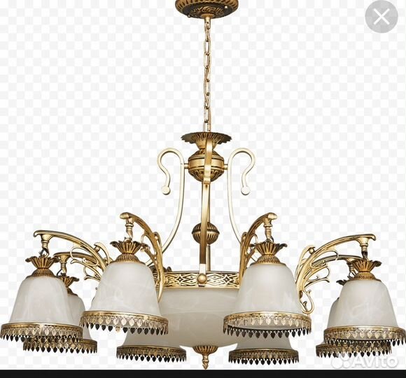 Люстра потолочная подвесная 8 рожковая