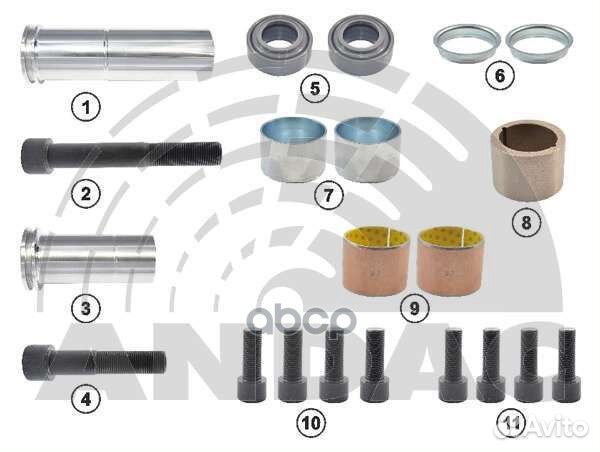 Рмк суппорта meritor elsa 195,225. Направляющие