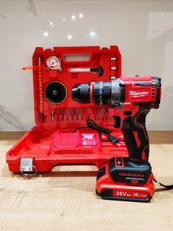 Бесщеточный шуруповерт milwaukee 36v + оснастка