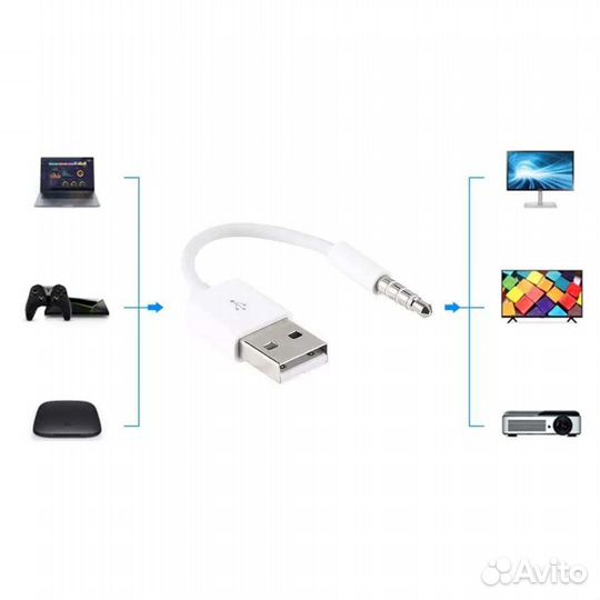 Кабель-переходник разъем 3,5 мм/USB 2.0, Apple iPo