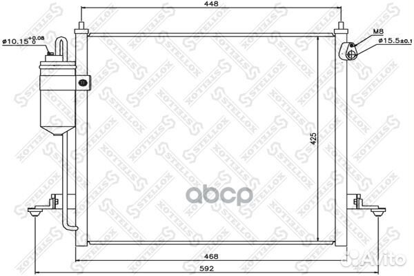1045584SX радиатор кондиционера Mitsubishi L200