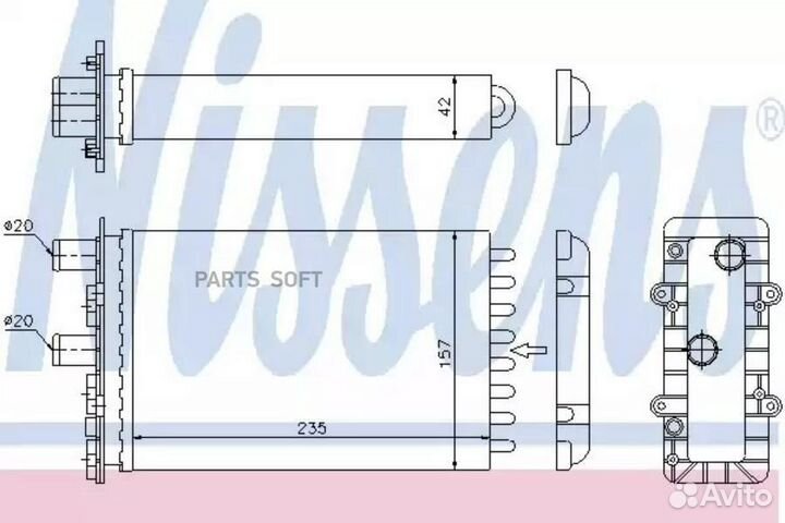Радиатор отопителя VW campmobile (1991) 2.5 /TDI