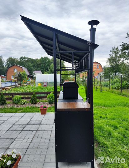 Мангал с крышей, мангал, печь, гриль, казан