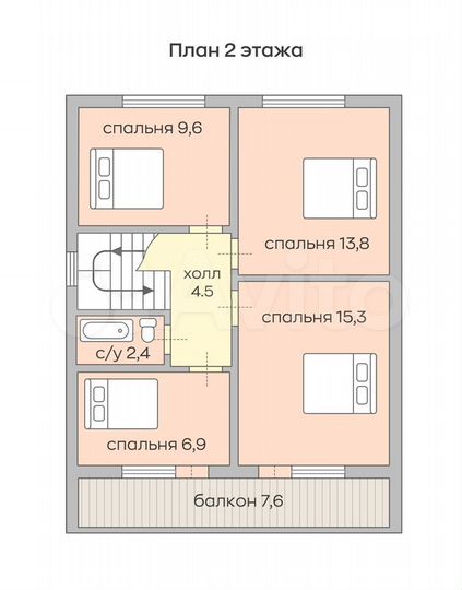 Дом 130 м² на участке 6 сот.