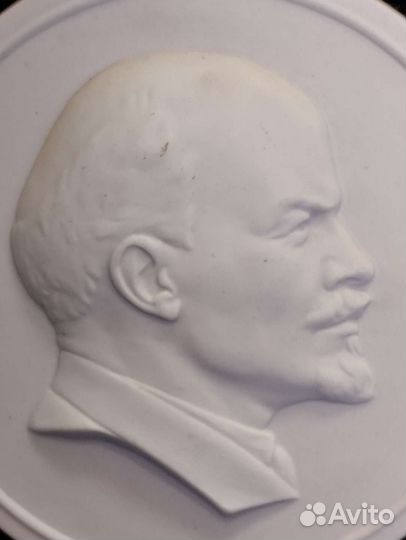 Плакетка В. И. Ленин лфз бисквит