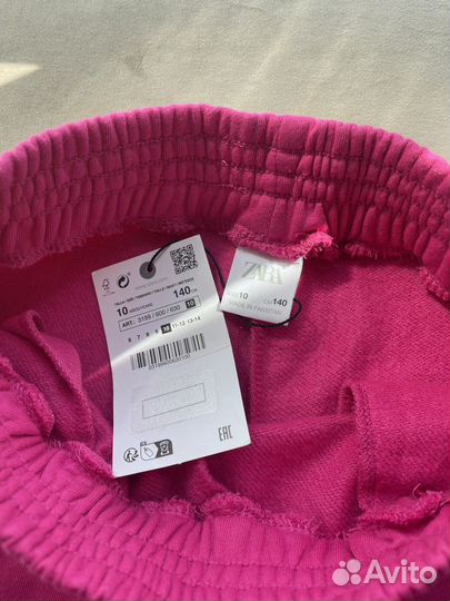 Розовые штаны Zara для девочки 140 размер