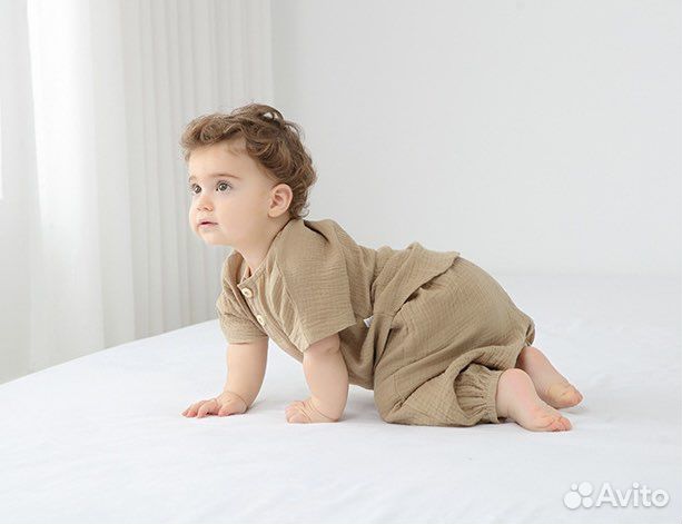 Детский костюм двойка из муслина новый