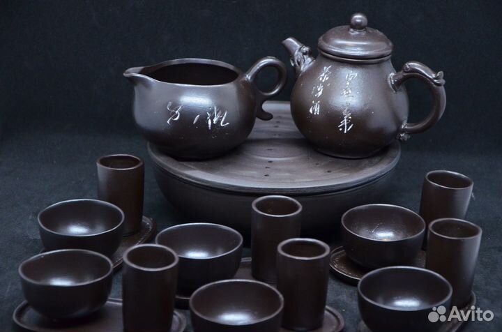 Чайный Сервиз из глины 21 предмет