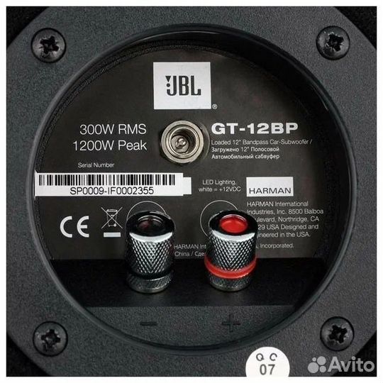 Автомобильный сабвуфер JBL GT-12BP