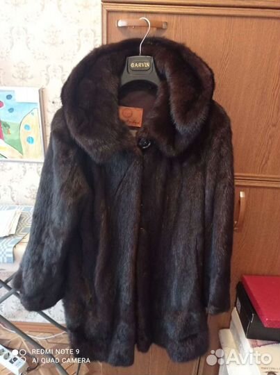 Шуба норковая с капюшоном 48 50