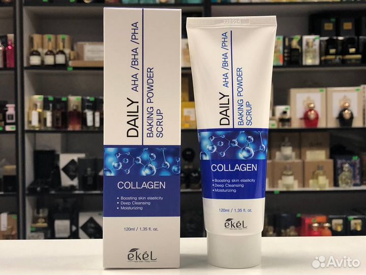 Скраб для лица Ekel Baking Powder Scrup Collagen