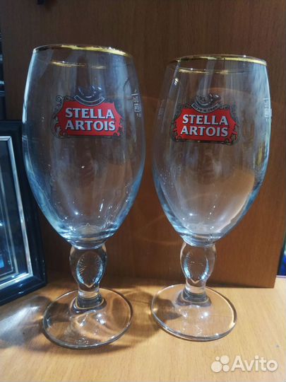 Пивные бокалы, stella artois 2 шт