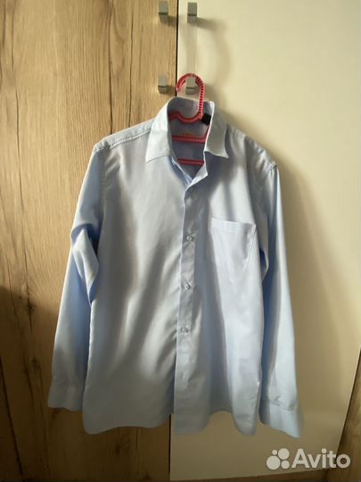 Рубашка 152-158 голубая