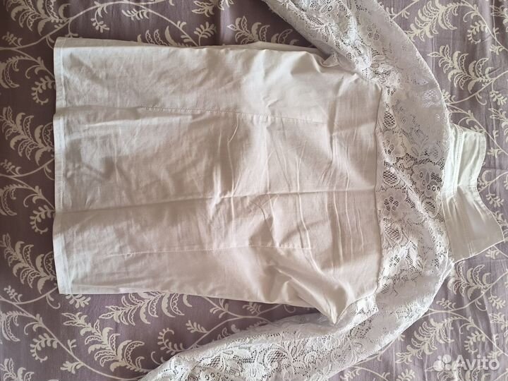 Рубашка белая для девочки 140