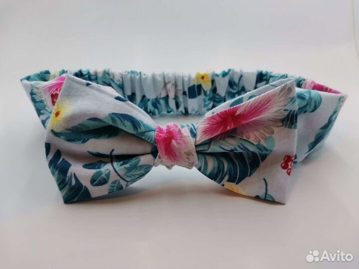 Повязка на голову,повязка бант, повязка солоха