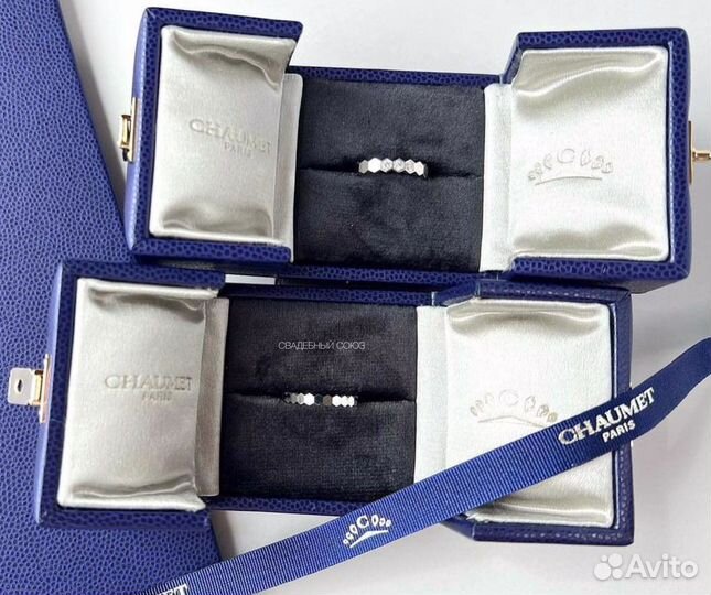 Золотые обручальные кольца Chaumet с брил