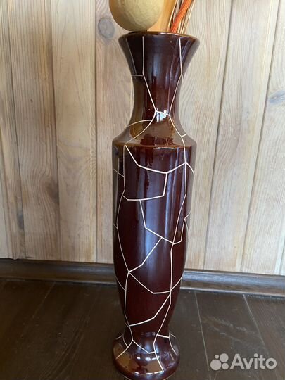 Ваза керамика с сухоцветами