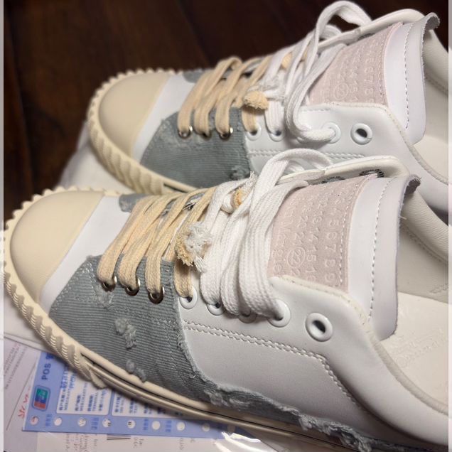 Maison margiela evolution low blue distressed