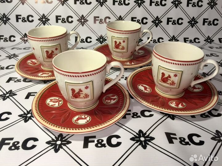 Villeroy & Boch чайник, чашки Christmas Enjoyment