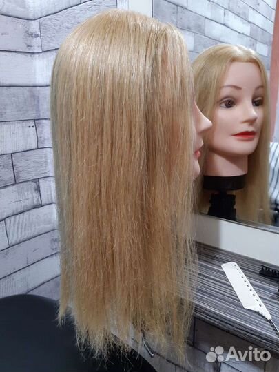 Учебная голова натуральные волосы