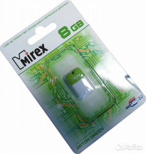 Флешка 8 гб USB Mirex Arton Green