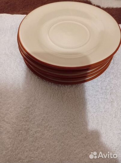 Блюдца шоколад, борисовская керамика