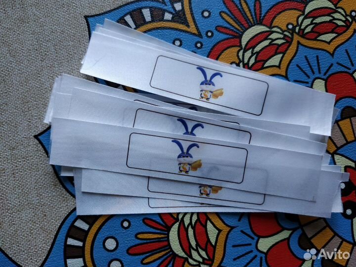 Пришивные сатиновые бирки