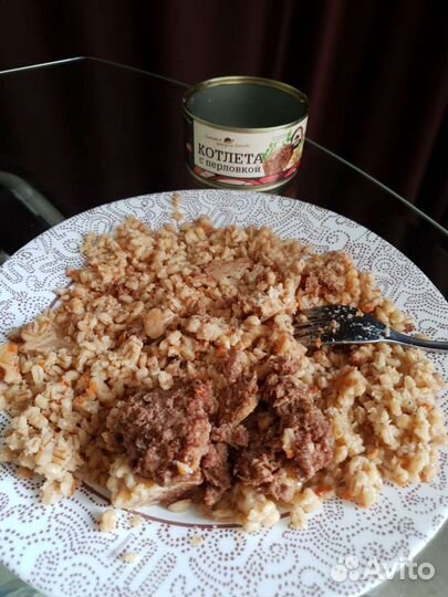 Котлета с перловкой