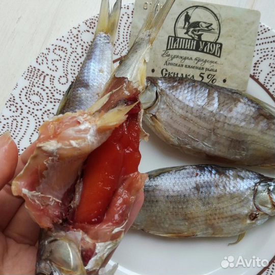 Вяленая и сушёная рыба сорога (вобла)