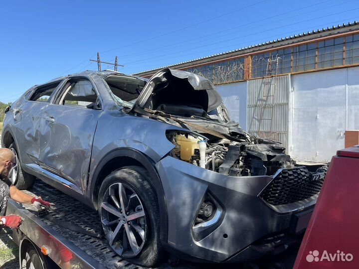 Haval F7x 2.0 AMT, 2020, битый, 36 646 км