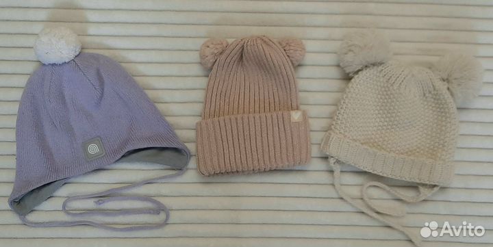Шапки детские на девочку демисезонные и зимние