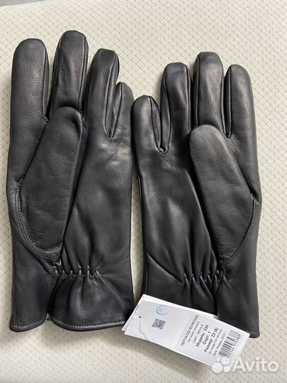 Перчатки кожаные зимние мужские