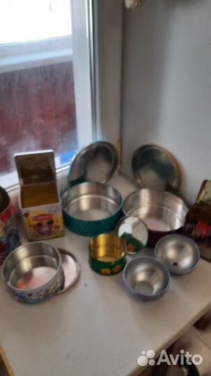 Жестяные банки коробки от чая, печенья, конфет 8шт