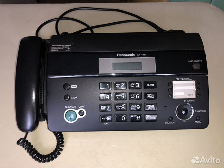 Факс Panasonic KX-FT982, термобумага